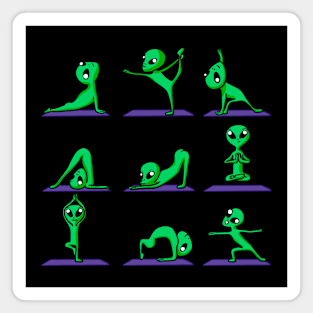 Alien Yoga Magnet